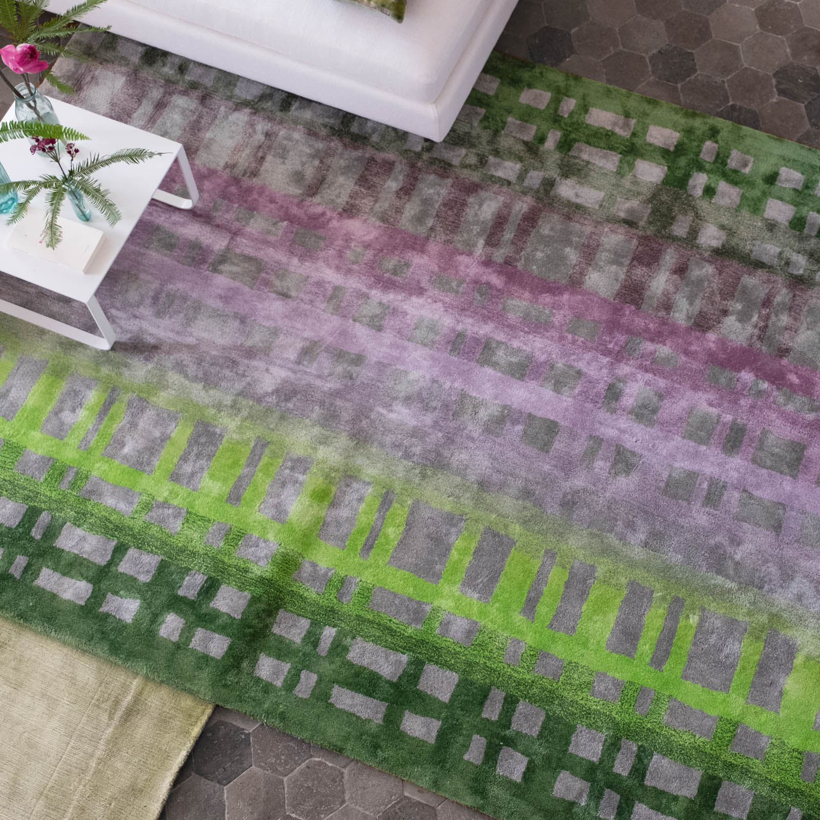 Colonnade Moss Rug by Designers Guild