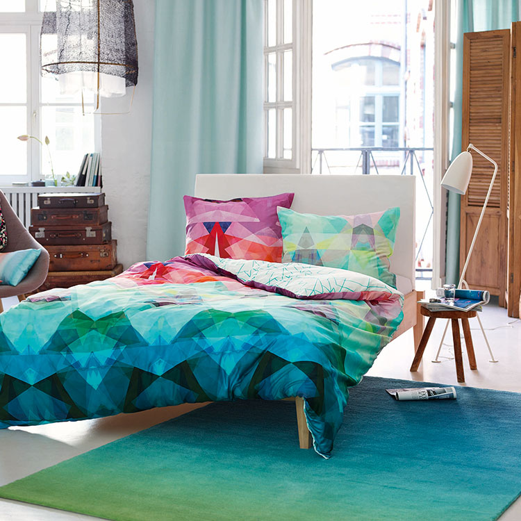 Interior Design Ideas 2016 a bright an colourful room with a blue rug and bedding ESP-3301-04_Image