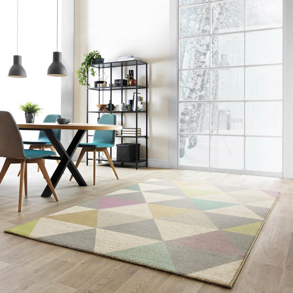 Interior Design Ideas 2016 a bright and fresh dining room Focus Triangles Multi-Coloured Rugs FC01