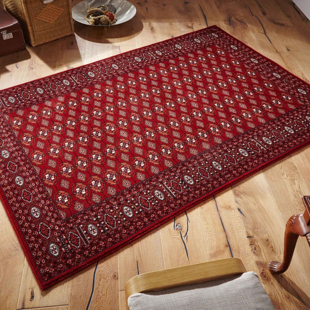 Traditional rug in red spring colours 2016