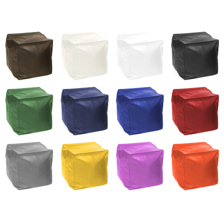 colourful cube shaped block chairs for a minecraft themed kids room