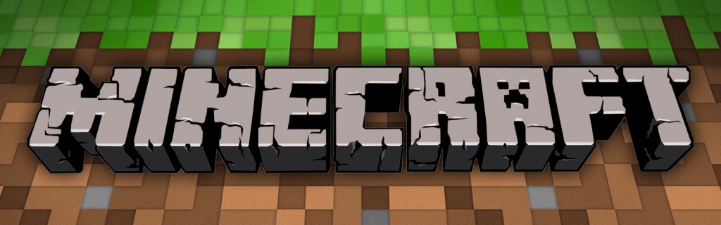 minecraft themed kids video game logo