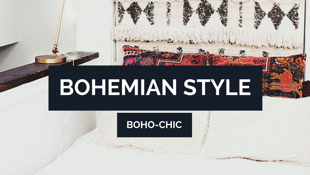 white bohemian bedroom style banner