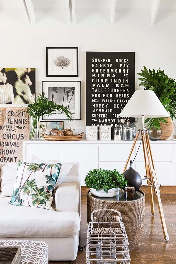 tropical inspired summer room