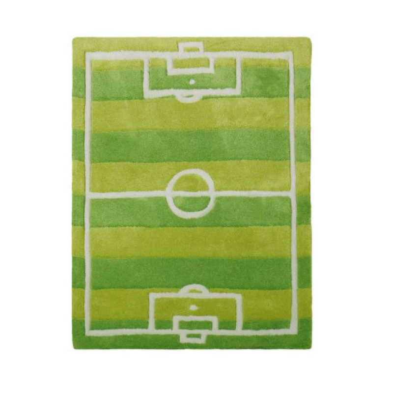 green football pitch rug from the rug seller