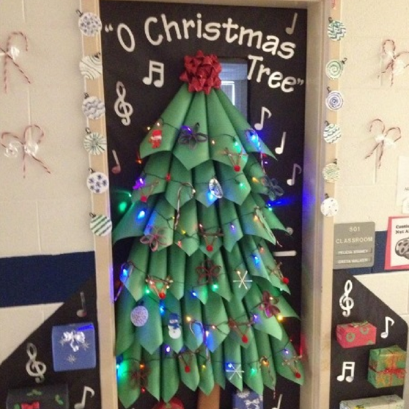 3D musical christmas tree christmas door decoration