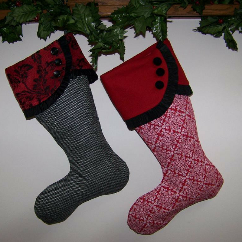 christmas stockings hanging on a mantelpiece