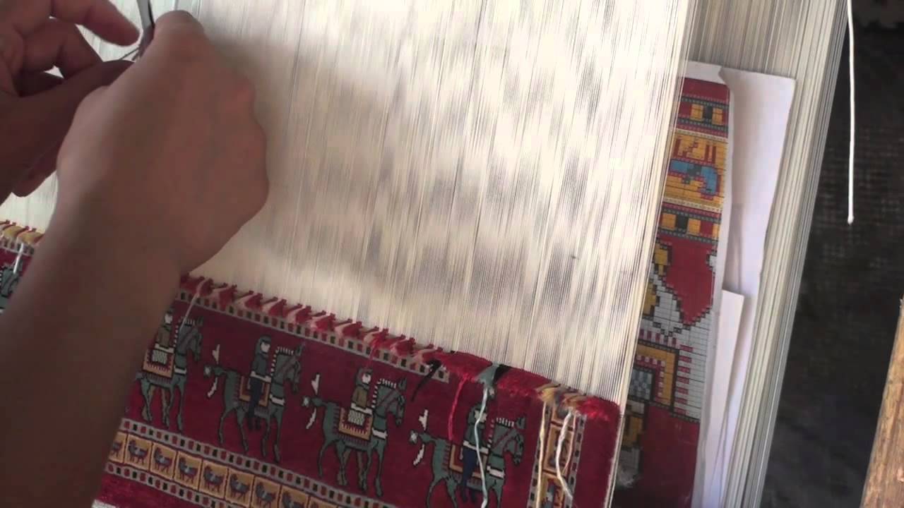 traditional turkish rug being woven