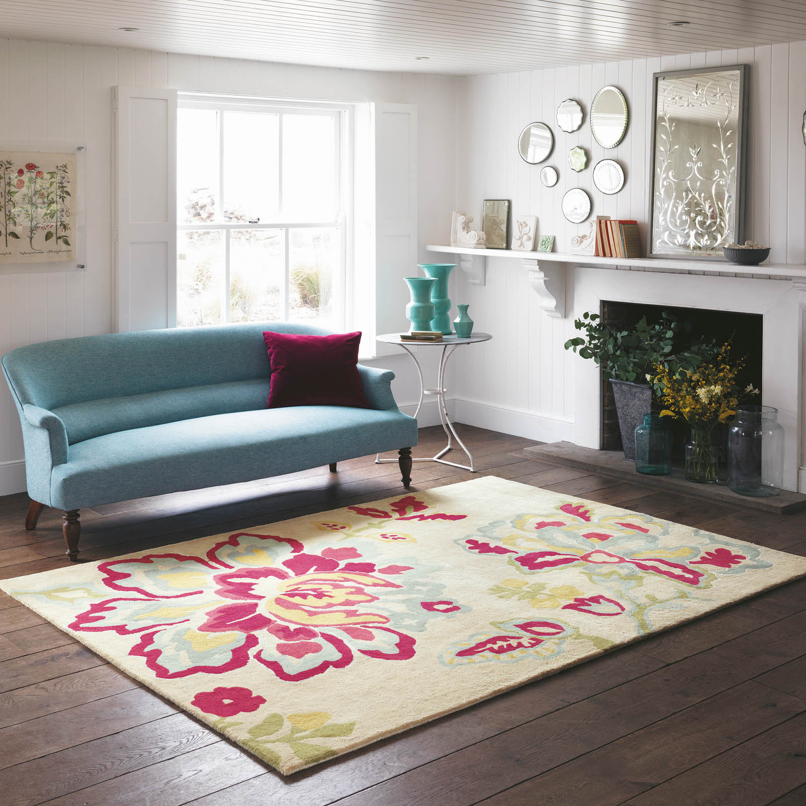 Mother's Day gift, Sanderson Angelique Rugs 46500 in Rose