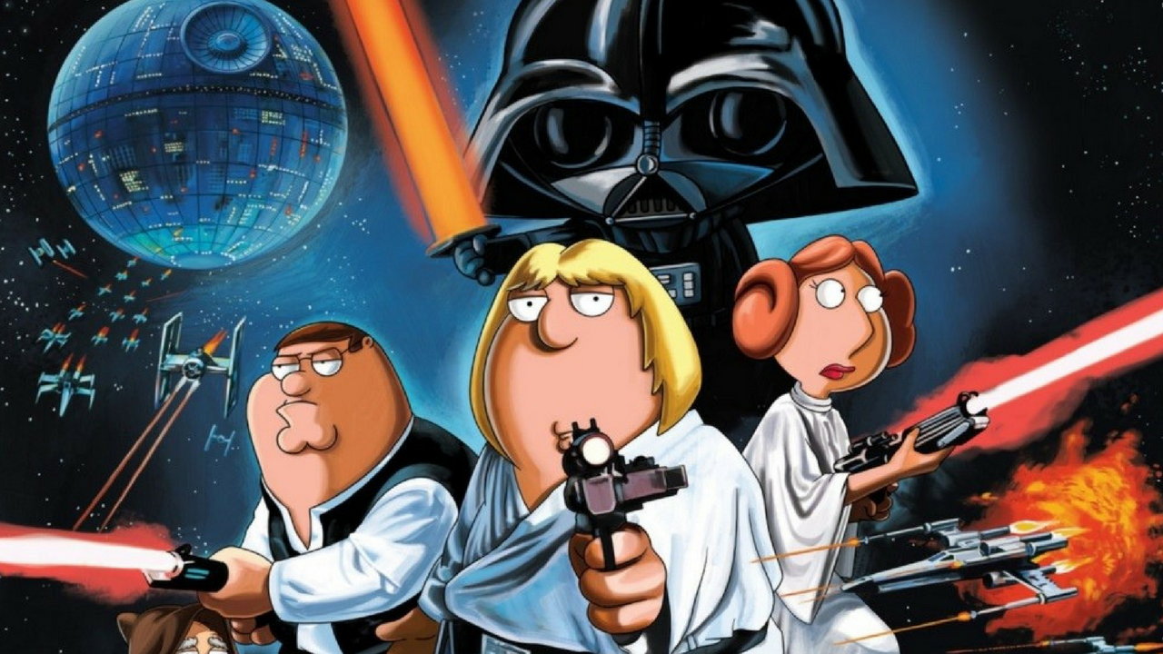 Star Wars May the 4th be with you Family Guy Episode Chris, Stewie, Peter and Lois Griffin