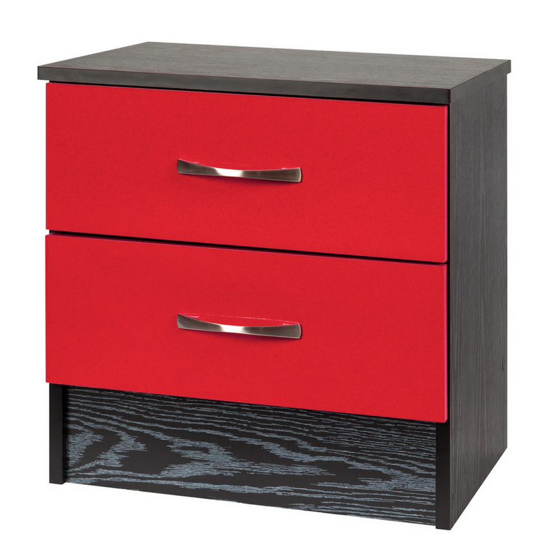 Deadpool Red and Black Wooden Bedside Cabinet