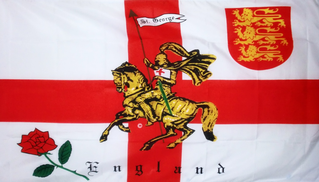 St. George's Day England flag with St George on it