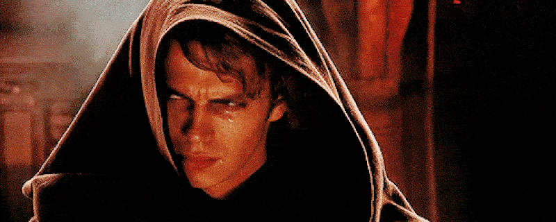 Star Wars Anakin Skywalker turning to the dark side sith lord