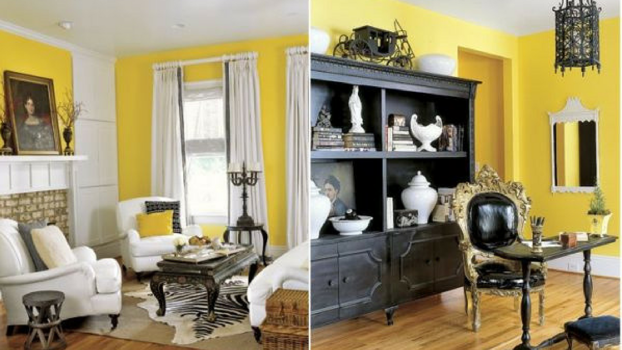 Yellow and black in a room