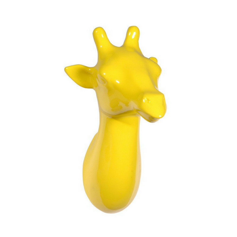 Yellow Accessories Giraffe Shaped Clothes Hanger