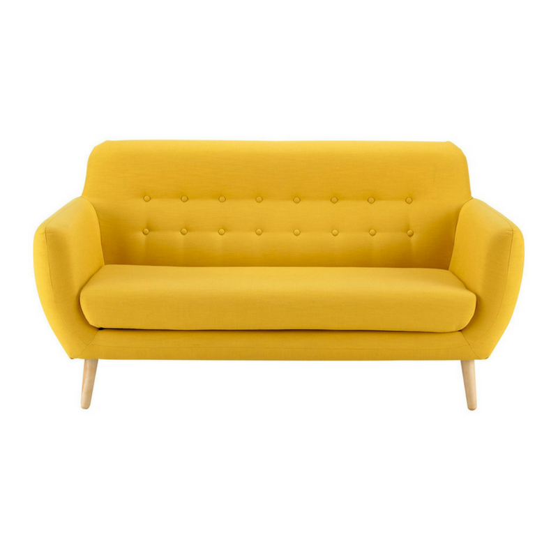 Yellow Accessories Comfy and Plush Yellow Sofa