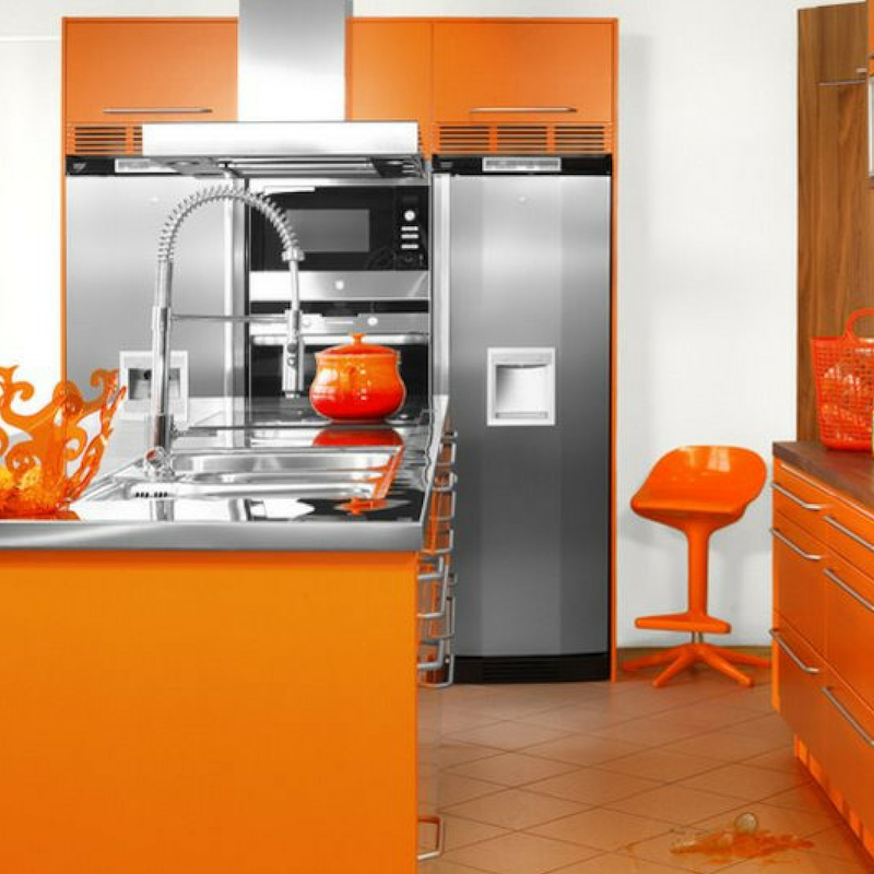 Pumpkin Spice Orange Kitchen Backlash