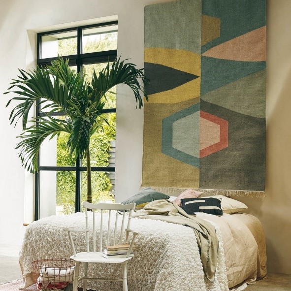 Rugs as Wall Art | Tipi Rug from The Rug Seller