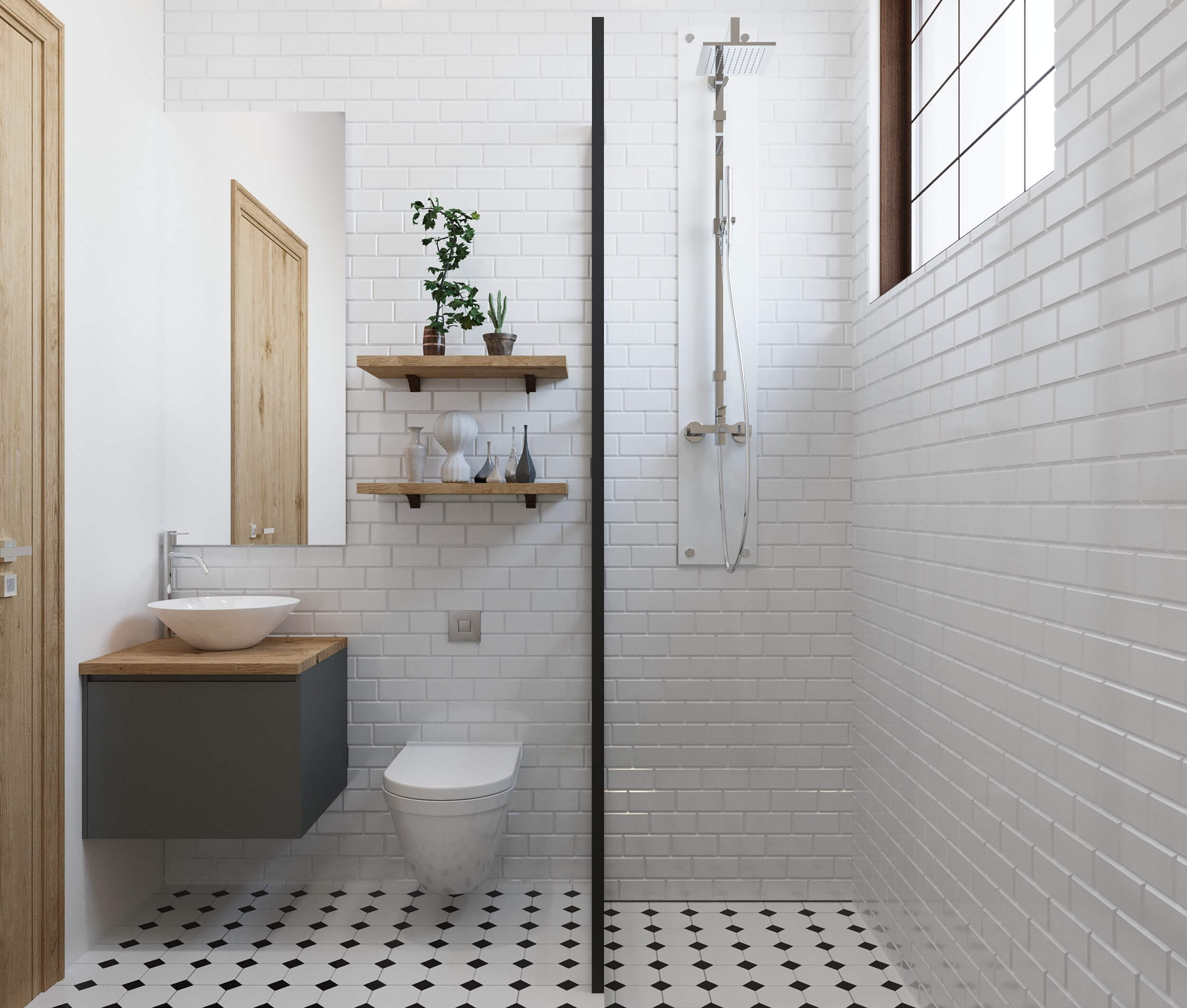 a clean and bright bathroom that has been renovated eco-consciously
