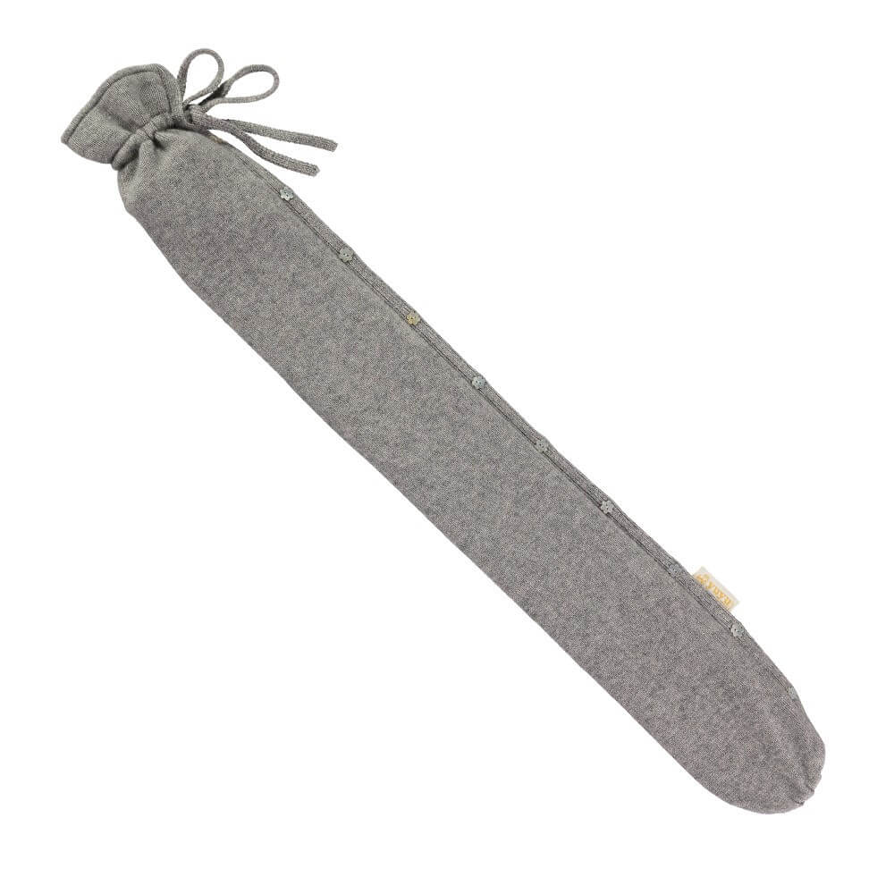 YuYu grey cashmere hot water bottle in a white cut out image